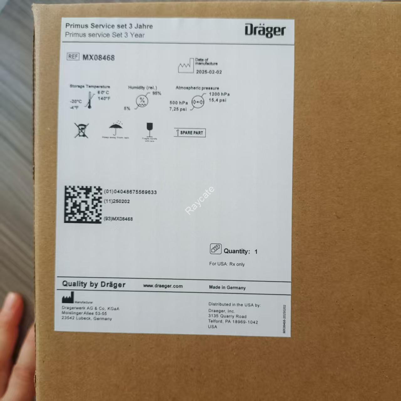MX08468:3 Year Service Set for  Draeger Primus