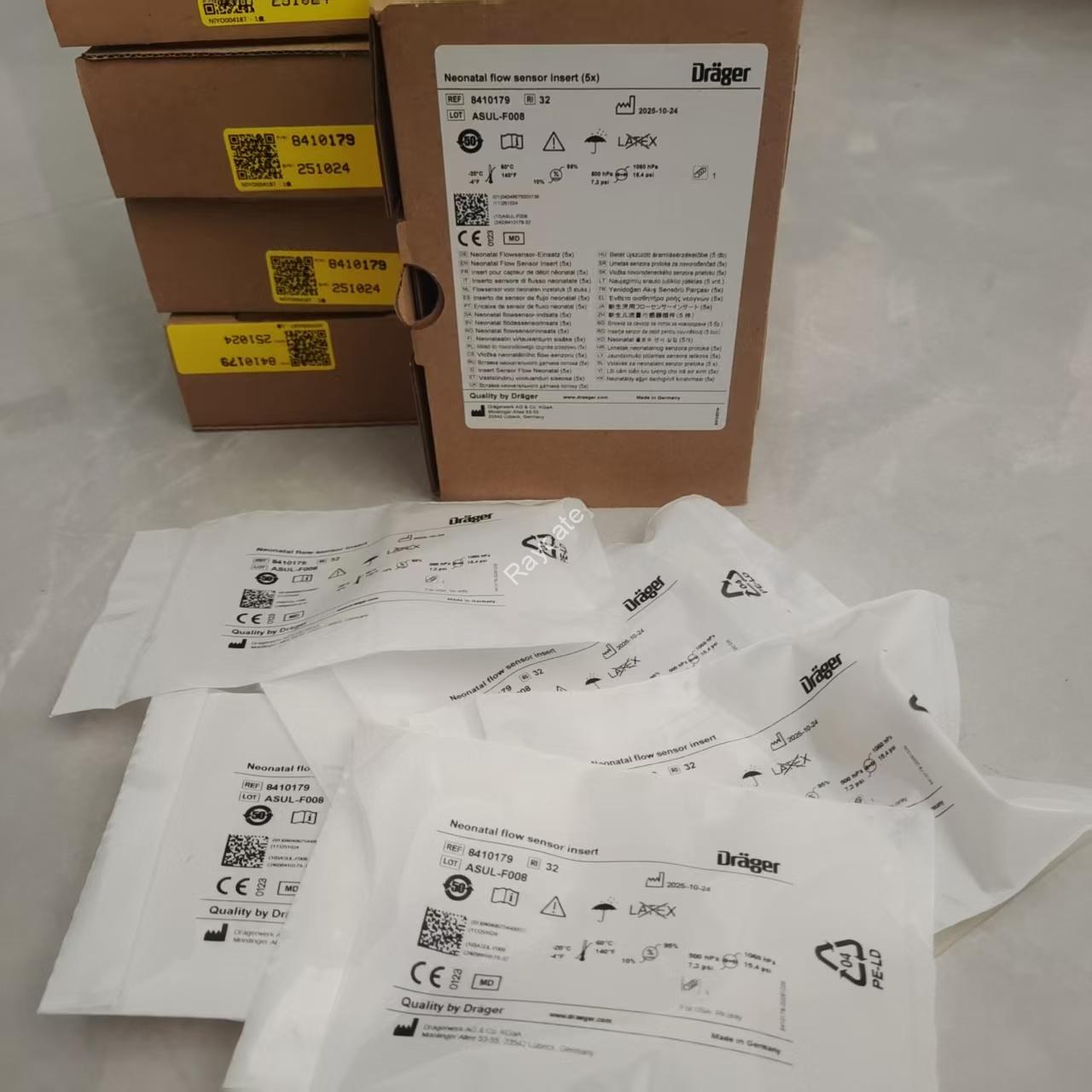 8410179:Dräger Neonatal Flow Sensor Insert for babay8000 (pack of 5)