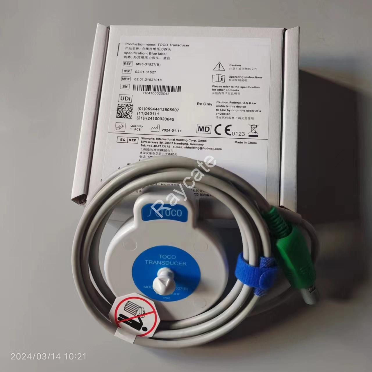PN:MS3-31527(B) Edan F6 F9 TOCO Transducer New Original